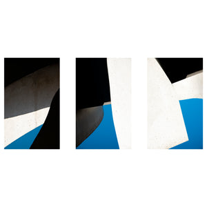 Composition Bleue, Blanche et Noire  (encadré 40x50 cm) :: EN STOCK